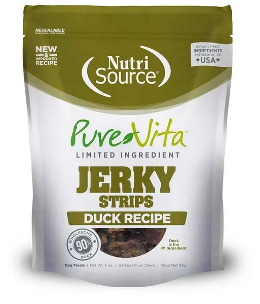 4 oz. Nutrisource Pure  Duck Jerky - Treat
